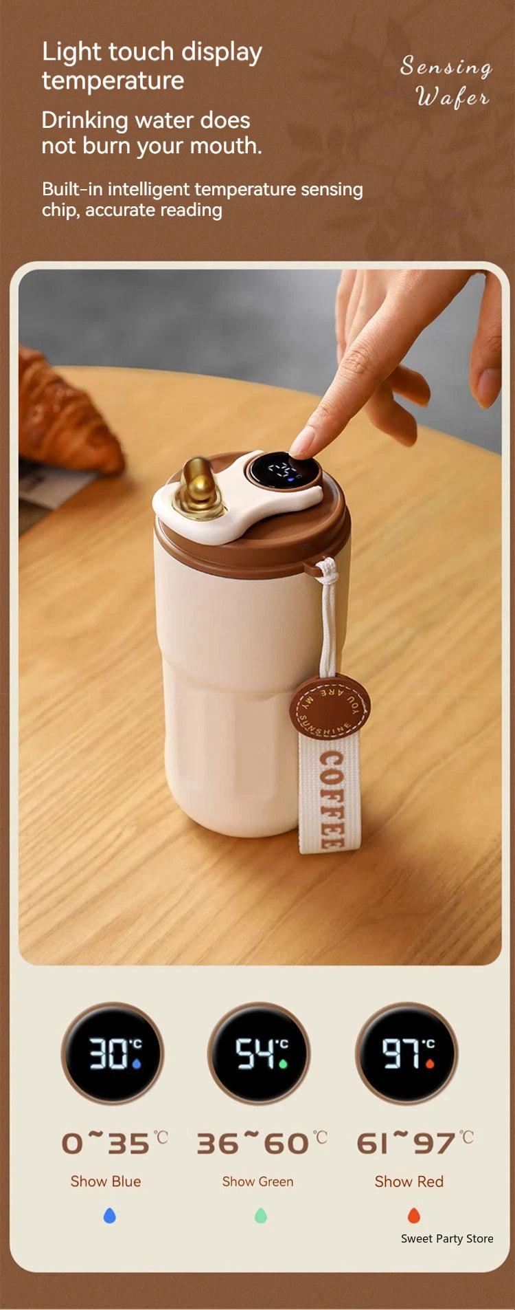 450ML Smart Travel Coffee Mug Display Led Temperature Thermos Mug Stainless Steel Insulated Thermos Bottle Portable Vacuum Flask