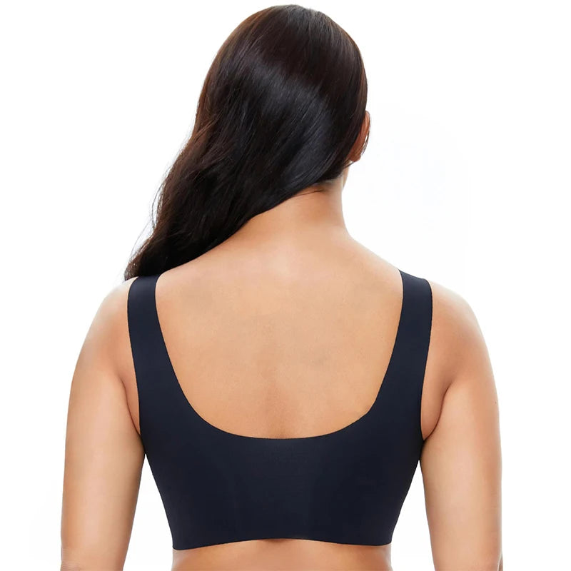 Burvogue Women Seamless Bras Plus Size Sports Bra Top Support Comfortable Underwear Brassiere Yoga Fitness Sleep Vest Bralette