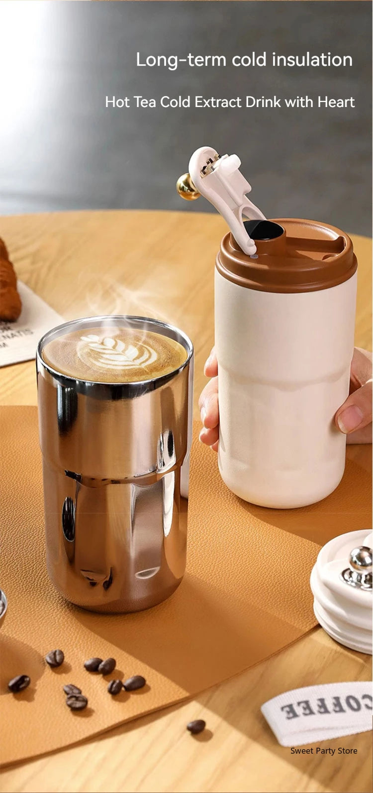 450ML Smart Travel Coffee Mug Display Led Temperature Thermos Mug Stainless Steel Insulated Thermos Bottle Portable Vacuum Flask