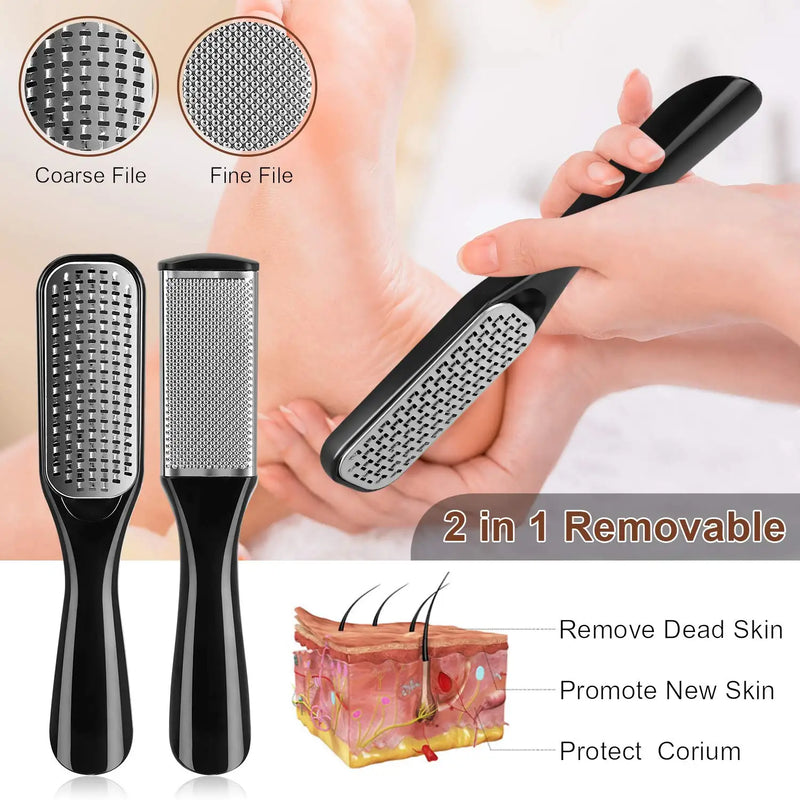 Pedicure Kit 23 in 1 Stainless Steel Professional Pedicure Tools Set Foot Rasp Peel Callus Dead Skin Remover Feet Care Pedicure