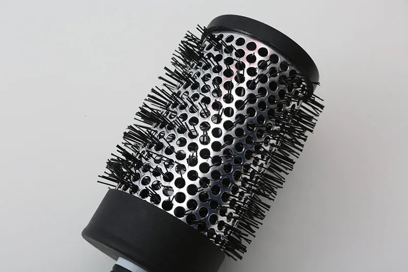 Hair Styling Hair Brush Nylon Comb Cylinder Curly Hair Rolling Comb Thermal Aluminum Tube Round Barrel Hair Comb Curly Tool