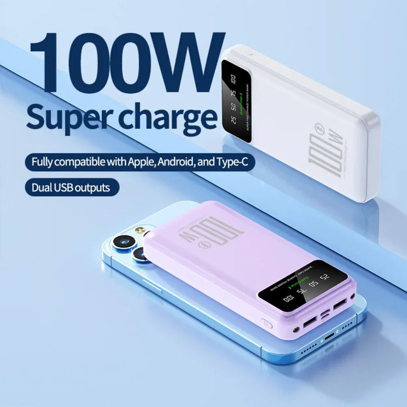 Xiaomi 50000mAh High Capacity 100W Fast Charging Power Bank Portable Charger Battery Pack Powerbank for iPhone Huawei Samsung