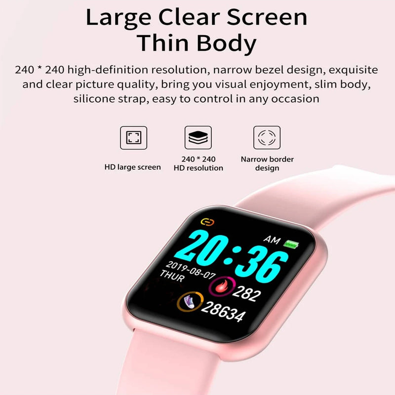 Multifunctional Smart Watches Women Men Bluetooth Connected Phone Music Fitness Sports Bracelet Sleep Monitor Y68 Smartwatch D20