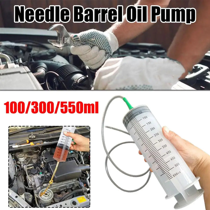 100/300/550ml Large Capacity Syringes Oil Pump With 1m Hose Pet Feeding Measuring Pump Hydroponics Nutrient Big Syringe