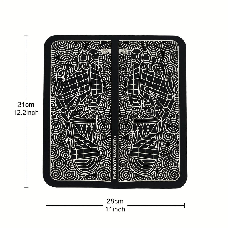 Electric Foot Massage Pad USB Rechargeable Relaxing Foot Acupoint Massage Improves Blood Circulation 8 Modes 19 Level Relaxation