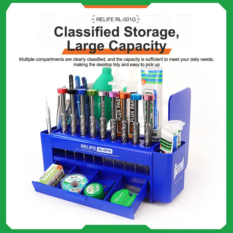 RELIFE RL-001G Multifunction Storage Box Durable Quality for Organizing Repair Parts and Neatly Classifying Collection Tools