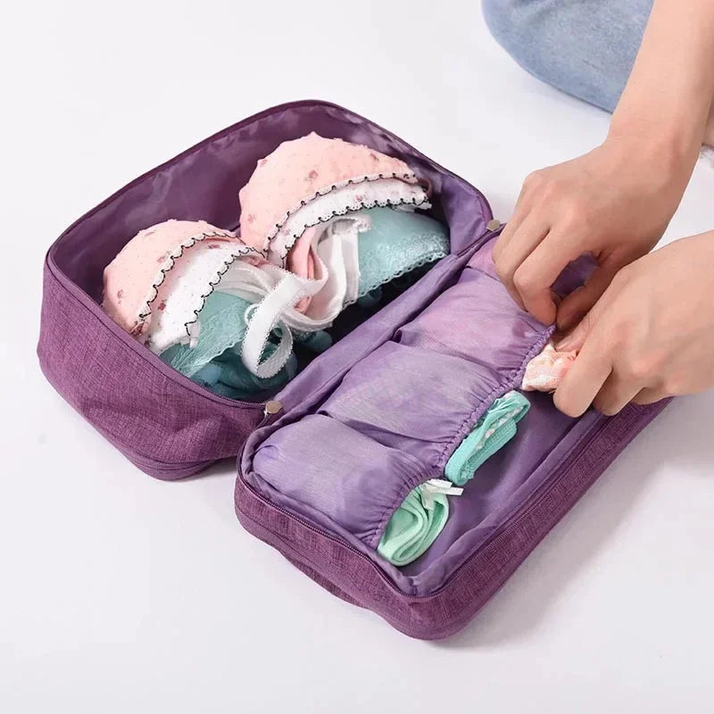 1pc Travel Lingerie Storage Bag, Multifunctional Bag, Middle Bag, Waterproof Bra Organizing Bag, Wash Bag, Large Capacity Bra