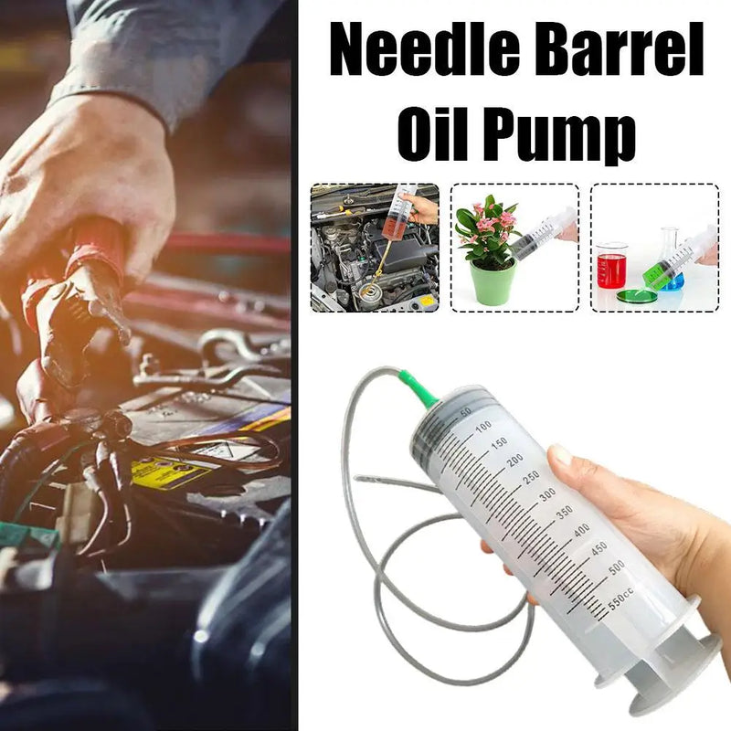 100/300/550ml Large Capacity Syringes Oil Pump With 1m Hose Pet Feeding Measuring Pump Hydroponics Nutrient Big Syringe