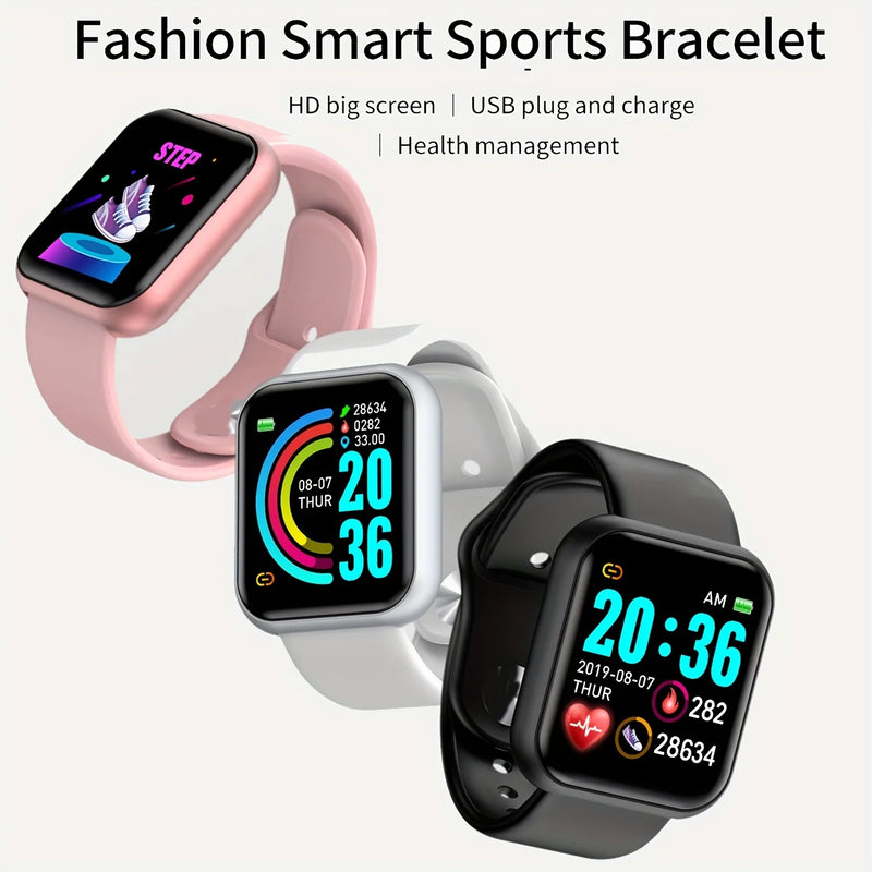 Multifunctional Smart Watches Women Men Bluetooth Connected Phone Music Fitness Sports Bracelet Sleep Monitor Y68 Smartwatch D20