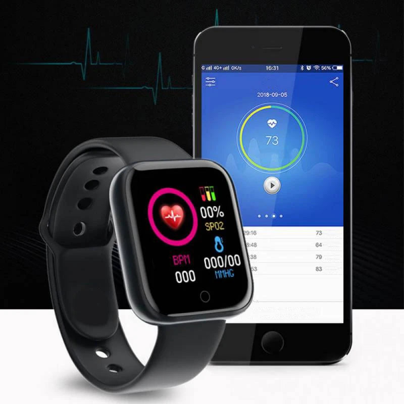 Multifunctional Smart Watches Women Men Bluetooth Connected Phone Music Fitness Sports Bracelet Sleep Monitor Y68 Smartwatch D20