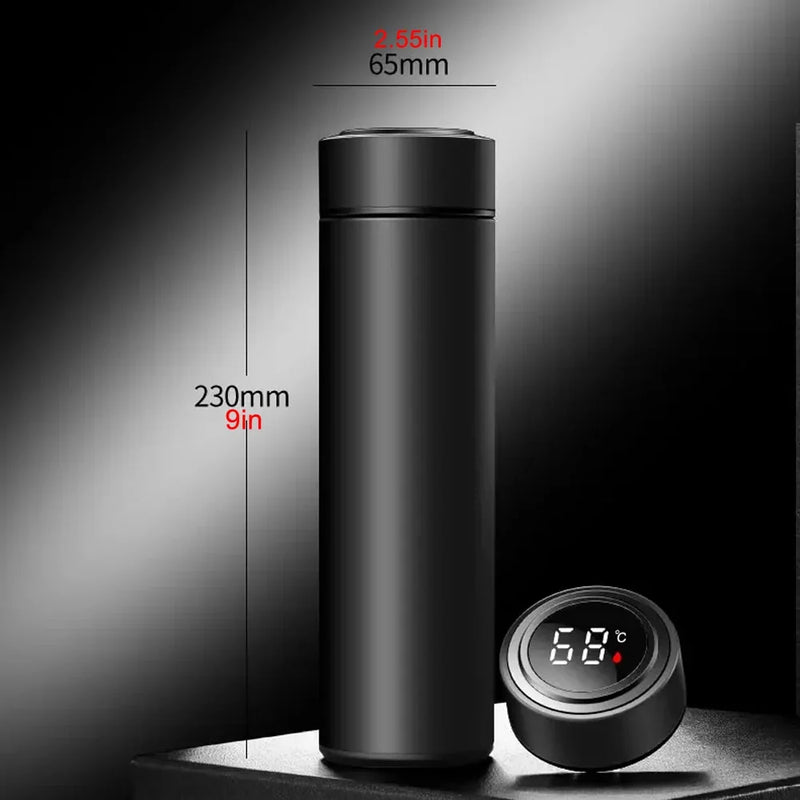 500ML Smart Insulation Stainless Steel Colorful Cup Mini Thermos Cup Water Bottle Led Digital Temperature Display Thermos