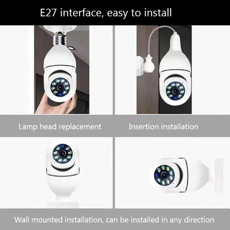 2.4G E27 Light Bulb Wifi Camera Night Version Security Protection 360° HD IP Camara Vigilancia IR Smart Home Cctv PIX-LINK