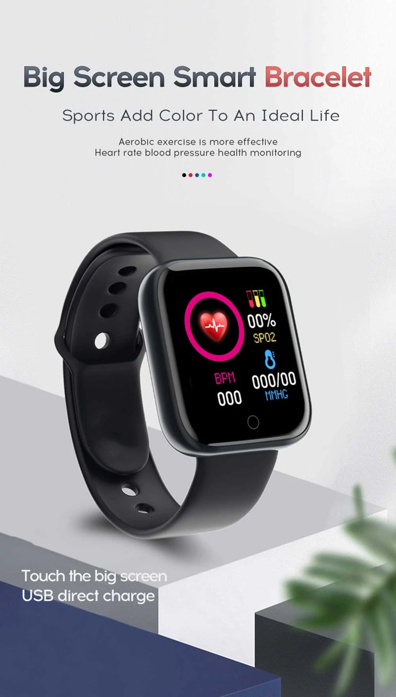 Multifunctional Smart Watches Women Men Bluetooth Connected Phone Music Fitness Sports Bracelet Sleep Monitor Y68 Smartwatch D20