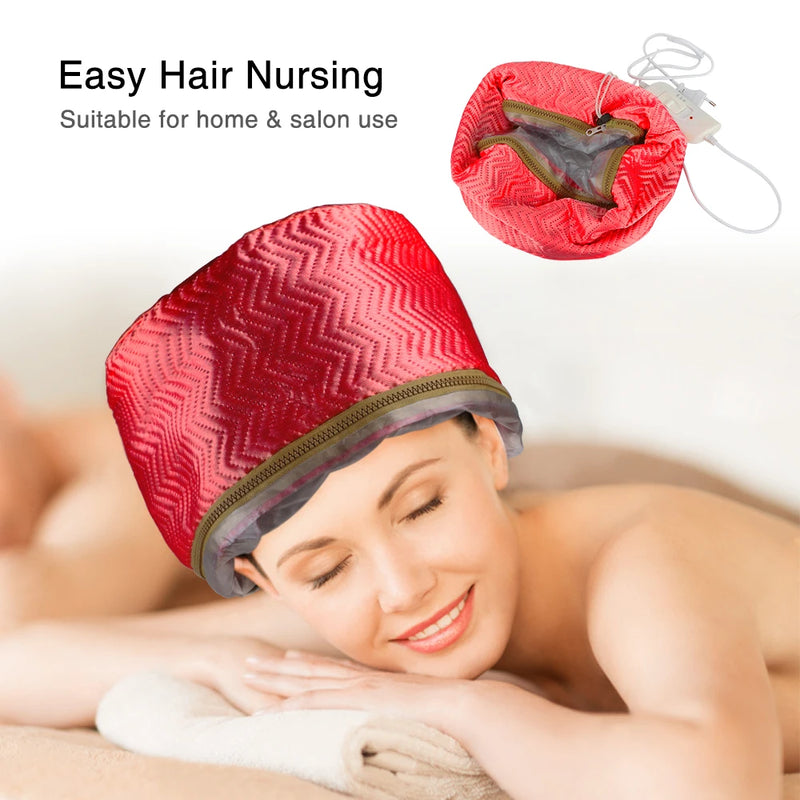 Hair Steamer Cap Electric Hair Heating Cap Thermal Treatment Hat Waterproof Self-heating Hat SPA Nourishing Hair Styling Care