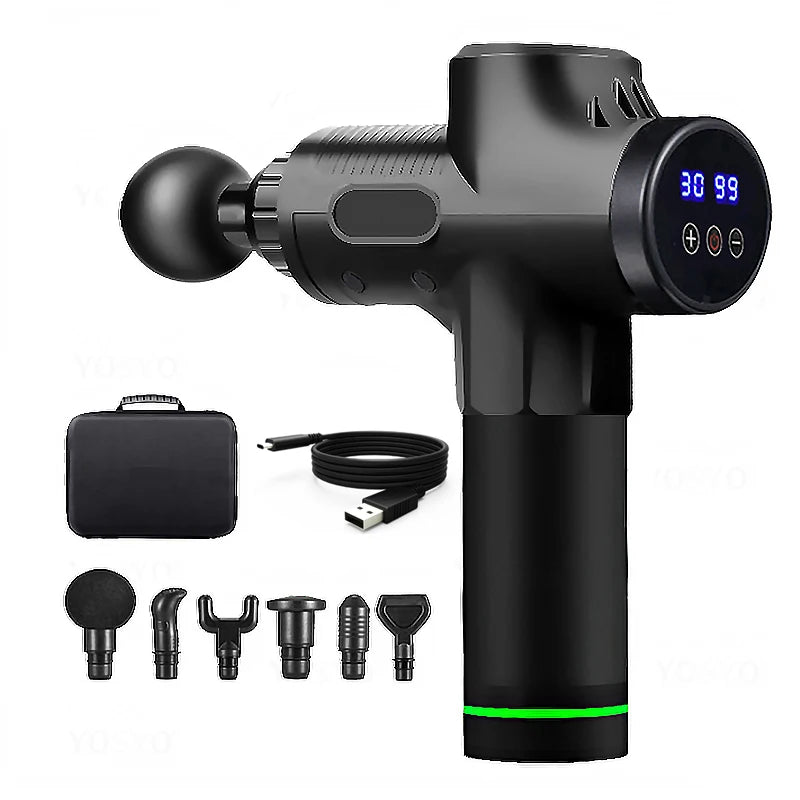 30 Level Massage Gun Fascia Deep Muscle Relax Body Neck Massager Electric Fitness Equipment Noise Reduction Male Female