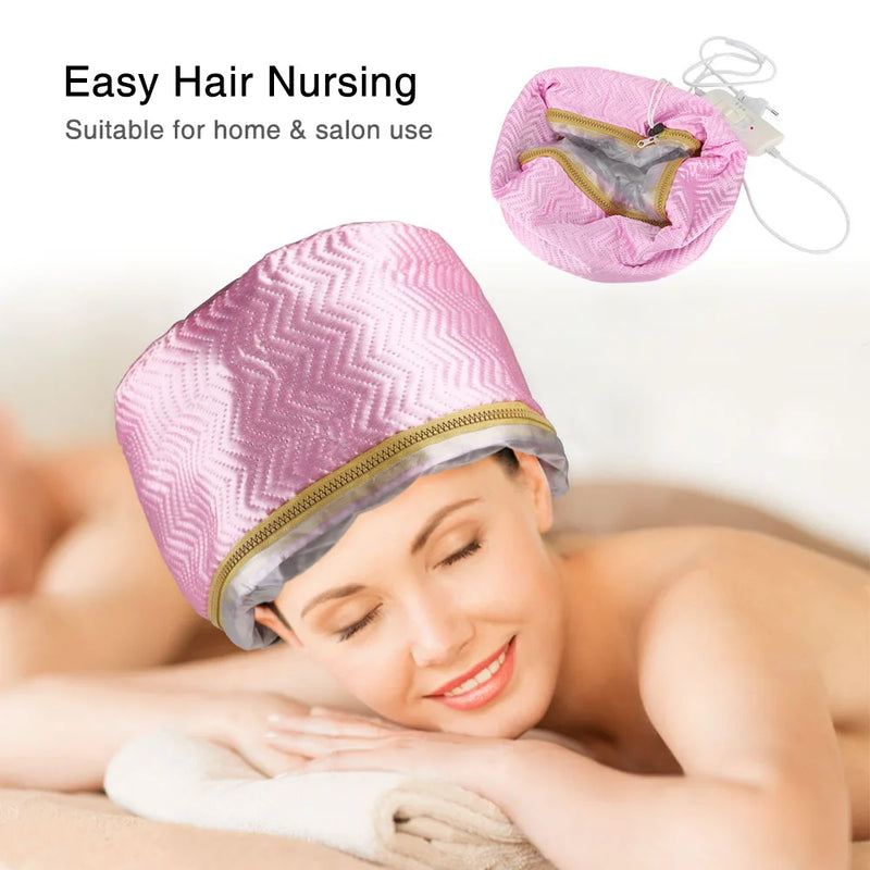 Hair Steamer Cap Electric Hair Heating Cap Thermal Treatment Hat Waterproof Self-heating Hat SPA Nourishing Hair Styling Care