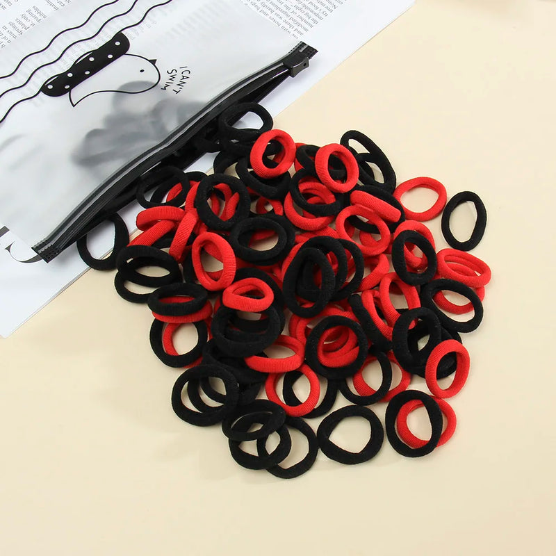 50pcs Women s Seamless Thumb Ring Hair Ties Bagged Ponytail Holders With Small Elastic Bands For Diy Simple Fashion Hair Cord