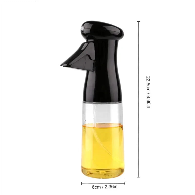 1PCS Black Transparent Kitchen Oil Bottle Cooking Oil Spray Olive Oil Bottle Fitness Barbecue Spray Oil Dispenser Household