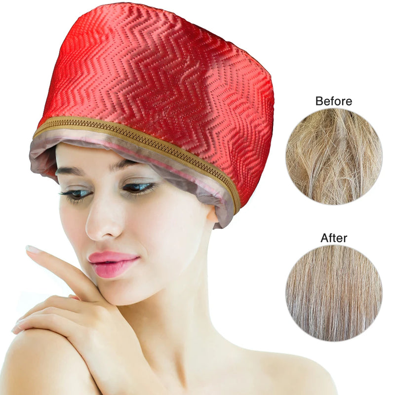 Hair Steamer Cap Electric Hair Heating Cap Thermal Treatment Hat Waterproof Self-heating Hat SPA Nourishing Hair Styling Care