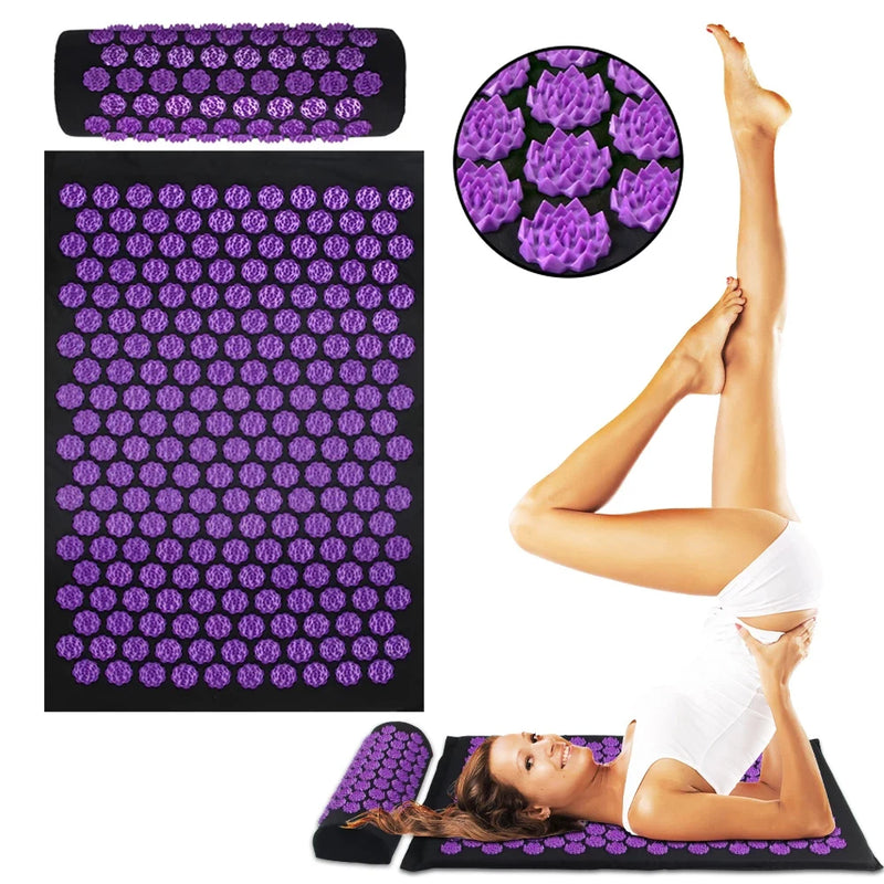 Acupressure Yoga Mat Kuznetsov's Applicator Cushion Sensi Massage Body Needles With Spikes Pillow Foot Massager Fitness Pilates