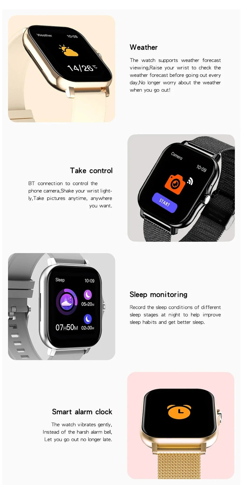 New SmartWatch 1.44-inch Color Screen Full Touch Custom Dial Smartwatch Bluetooth Talking Fashion Smartwatch Men's and Women's