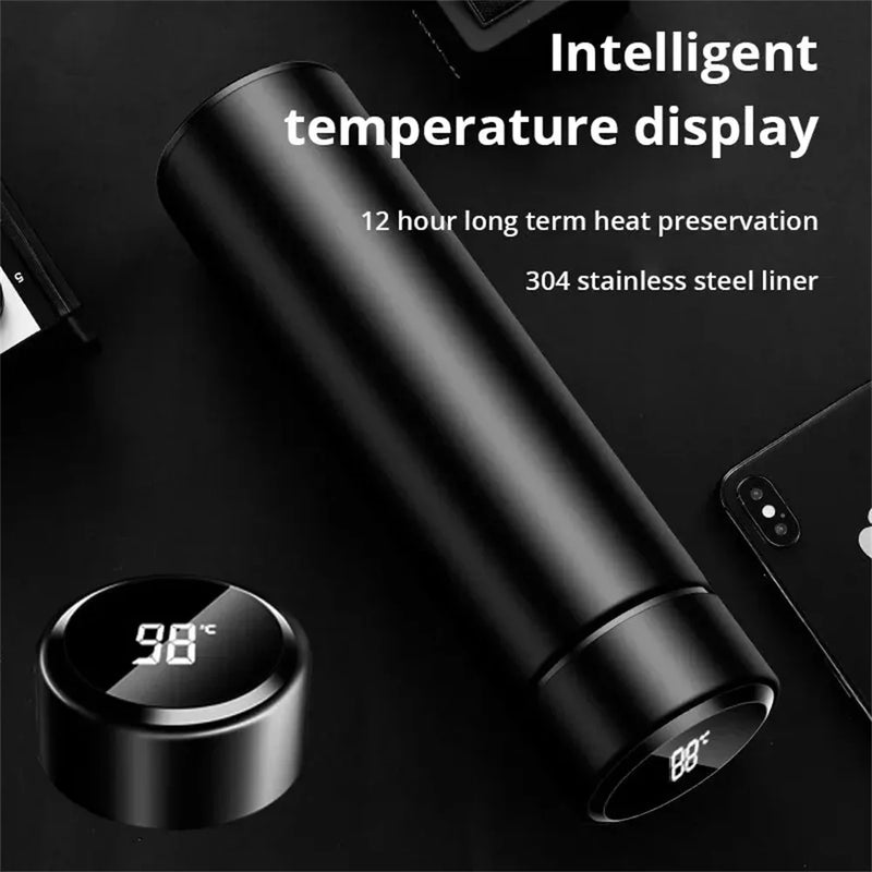 500ML Smart Insulation Stainless Steel Colorful Cup Mini Thermos Cup Water Bottle Led Digital Temperature Display Thermos