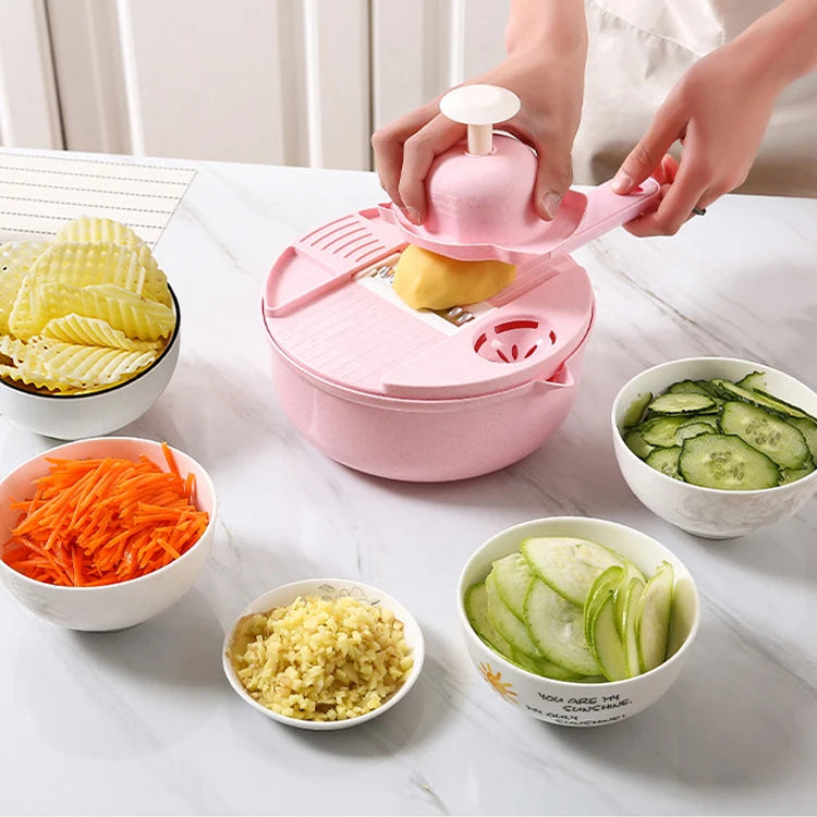 1Pc Green/Blue/Pink Kitchen Multifunctional Salad Utensils Vegetable Chopper Carrot Potato Manual Shredder Cook Vegetable Tools