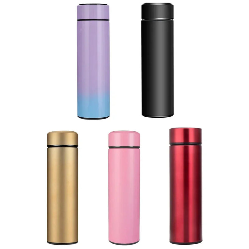 500ML Smart Insulation Stainless Steel Colorful Cup Mini Thermos Cup Water Bottle Led Digital Temperature Display Thermos